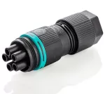 THB.387.B5A.L Gniazdo złączki 5 torowej IP68 IP66 D7-13.5mm złącze liniowe hermetyczne okrągłe mini TEEPLUG TECHNO