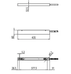 9500/P-000E-B-C1-N Obudowa czarna bez zasilacza z przewodem 20mm czarny do szynoprzewodu ST1, ST2, ST6 MULTISYSTEM EVO i MULTISYSTEM Magnetic A.A.G. Stucchi