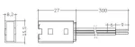 ACL plug connector Wire-PCB IP67 R EXC2 10 input connector R, 10 tube sets, 10 end caps, 25 plugs, 1 silicon tube TRIDONIC