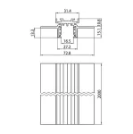 9500-2/W2-ST13-E Szynoprzewód 2m biały 48V MULTISYSTEM EVO A.A.G. Stucchi