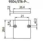 9504/ST6-P-W2 (MULTI) Zaślepka biała zaślepka plastikowa do szynoprzewodu ST6 MULTISYSTEM EVO