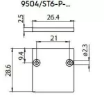 9504/ST6-P-W2 (SIN) Zaślepka biała zaślepka plastikowa do szynoprzewodu ST6 MULTISYSTEM EVO
