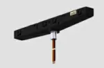 9609/B (SIN) Adaptor mechaniczny elastyczny pojedyńczy czarny MICRO A.A.G. Stucchi
