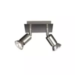 CARREA plate/spiral nickel 2x50W 230V Oświetlenie punktowe