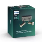 TITAN plate/spiral aluminium 2x50W 230V Oświetlenie punktowe