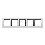 SIMON 54 NATURE WMDZ-0150xS-082 Ramka 5-krotna Nature-Metal, INOX NERO, IP20/IP44. (IP44-należy zastosować zestaw uszczelek DUN5)