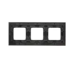 SIMON 54 NATURE WMDZ-0130xS-083 Ramka 3-krotna Nature-Metal, INOX DARK, IP20/IP44. (IP44-należy zastosować zestaw uszczelek DUN3)
