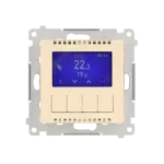 Simon 54 WMDR-17xxx1-041 Termostat programowalny z wyświetlaczem z wew/zewn czujnikiem temperatury, bez sondy (moduł) 16(2) A, 230V~; krem
