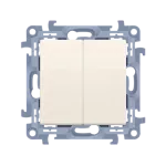 SIMON 10 WC-W5Bxxxx-01-41xx Łącznik świecznikowy do wersji IP44 (moduł) 10AX, 250V~, zaciski śrubowe; kremowy Posiada wkładkę uszczelniającą pod klawisze