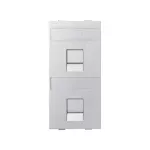 SIMON CONNECT Płytka CIMA, 2x RJ z osłonami uniwersalna; aluminium