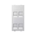 SIMON CONNECT TSC-S76C-8 Płytka CIMA, 4x RJ z osłonami uniwersalna; aluminium