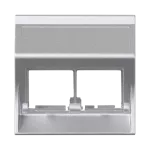 SIMON CONNECT TSC-50000186-033 Płytka S500, 2x RJ bez osłon skośna; do adapterów MD; aluminium