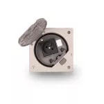 SIMON CONNECT TSC-KSE20U-23-72 Wkład z pokrywą, z gn.+ puste miejsce na wkład RJ45; stal nierdz.