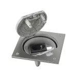 SIMON CONNECT TSC-KSE10U-23-72 Wkład z pokrywą, z gn. schuko + puste miejsce na wkład RJ45; stal nierdz.