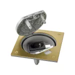 SIMON CONNECT TSC-KSE10U-23-71 Wkład z pokrywą, z gn. schuko + puste miejsce na wkład RJ45; mosiądz
