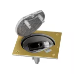 SIMON CONNECT TSC-KSE15U-23-71 Wkład z pokrywą, z gn. schuko + RJ45 kat.5e; mosiądz