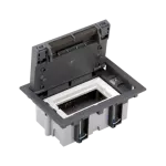 SIMON CONNECT TSC-52050001-035 Puszka podłogowa S500 1-modułowa, 2x K45, gł. 70mm; szary