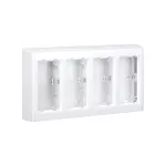 SIMON CONNECT TSC-SBC400-9 Obudowa natynkowa 4-modułowa z pokrywami bocznymi, 8x K45; czysta biel