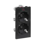 SIMON CONNECT TSC-S1-14 Gniazdo podwójne CIMA schuko 2x230V~ 16A; szary grafit