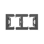 SIMON 55 WMDZ-203xxx-116 Puszka natynkowa 2-krotna do ramek LINE/DUO. Wyokość: 40mm; Grafitowy mat