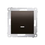 SIMON 54 WMDL-011xxx-046 Łącznik jednobiegunowy z podświetleniem LED (moduł) 10AX, 250V~, szybkozłącza; brąz mat