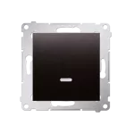SIMON 54 WMDL-011x2x-048 Łącznik jednobiegunowy z podświetleniem LED (moduł) 16AX, 250V~, zaciski śrubowe; antracyt
