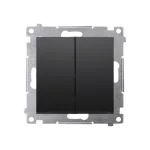 SIMON 54 WMDL-07020x-049 Łącznik krzyżowy podwójny bez piktogramu (moduł) 10AX, 250V~, szybkozłącza; czarny mat