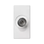 SIMON CONNECT TSC-K102B-9 Płytka K45/2 gn. TV żeńskie 22,5x45mm + wkład; czysta biel