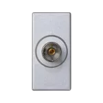 SIMON CONNECT Płytka K45/2 gn. TV żeńskie 22,5x45mm + wkład; aluminium