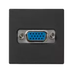 SIMON CONNECT TSC-K100B-14 Płytka K45 złącza VGA (D-Sub 15) 45x45mm + wkład; zaciski śrubowe; czarny