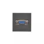 SIMON CONNECT TSC-K100B-14 Płytka K45 złącza VGA (D-Sub 15) 45x45mm + wkład; zaciski śrubowe; czarny