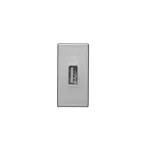 SIMON CONNECT TSC-K128B-8 Płytka K45/2 złącza USB typ A żeńskie 22,5x45mm + gniazdo; zaciski śrubowe; aluminium