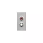 SIMON CONNECT TSC-K101B-8 Płytka K45/2 złącz 2x RCA (CINCH) 22,5x45mm + wkłady; zaciski śrubowe; aluminium
