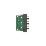SIMON CONNECT TSC-K105B-14 Płytka K45/2 złącz 3x RCA (CINCH) 22,5x45mm + wkłady; zaciski śrubowe; czarny
