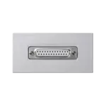 SIMON CONNECT Płytka 90x45mm (2xK45) złącza LPT (D-Sub 25) + wkład; aluminium