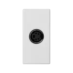 SIMON CONNECT TSC-K103B-9 Płytka K45/2 gniazda S-Video 22,5x45mm + wkład; zaciski śrubowe; czysta biel