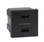 SIMON CONNECT TSC-K126E-14 USB ładowarka K45 (45x45) gniazdo typ A 5V/2,1A; czarny