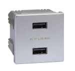 SIMON CONNECT TSC-K126E-8 USB ładowarka K45 (45x45) gniazdo typ A 5V/2,1A; aluminium