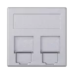 SIMON CONNECT Płytka S500, 2x RJ z osłonami; NEXANS; aluminium