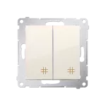 SIMON 54 WMDL-0702xx-041 Łącznik krzyżowy podwójny (moduł) 10AX, 250V~, szybkozłącza; kremowy