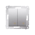 SIMON 54 WMDL-0702xx-043 Łącznik krzyżowy podwójny (moduł) 10AX, 250V~, szybkozłącza; srebrny mat