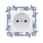 SIMON 10 WC-G1xxxxx-01-11xx Gniazdo wtyczkowe bez uziemienia pojedyncze (moduł) 16A, 250V~, zaciski śrubowe; biały