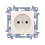 SIMON 10 WC-G1xxxxx-01-41xx Gniazdo wtyczkowe bez uziemienia pojedyncze (moduł) 16A, 250V~, zaciski śrubowe; krem