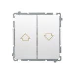 SIMON BASIC WMUL-040xxx-1011 Przycisk roletowy (moduł) 10AX, 250V~, zaciski śrubowe; biały