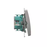 SIMON BASIC WMUL-0401xx-4011 Łącznik roletowy trójpozycyjny 1-0-2 (moduł); srebrny mat