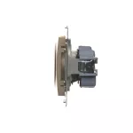 SIMON 54 WMDW-0011Sx-044 Gniazdo wtyczkowe z uziemieniem i przesłonami (moduł) 16A, 250V~, szybkozłącza; złoty mat