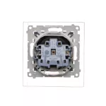 SIMON 54 WMDW-53111x-049 Gniazdo wtyczkowe do wersji IP44 Z USZCZELKĄ (moduł) 16A, 250V~, zaciski śrubowe, klapka transparentna; czarny mat. Uszczelka do ramek S54 PREMIUM