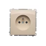 SIMON BASIC WMUW-00110x-9021 Gniazdo wtyczkowe z uziemieniem (moduł) 16A, 250V~, zaciski śrubowe; beż