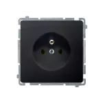 SIMON BASIC WMUW-00110x-G021 Gniazdo wtyczkowe z uziemieniem (moduł) 16A, 250V~, zaciski śrubowe; grafit matowy