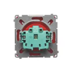 SIMON BASIC WMUW-00111x-A021 Gniazdo wtyczkowe z uziemieniem (moduł), z przesłonami torów prądowych, 16A, 250V~, zaciski śrubowe; czerwone